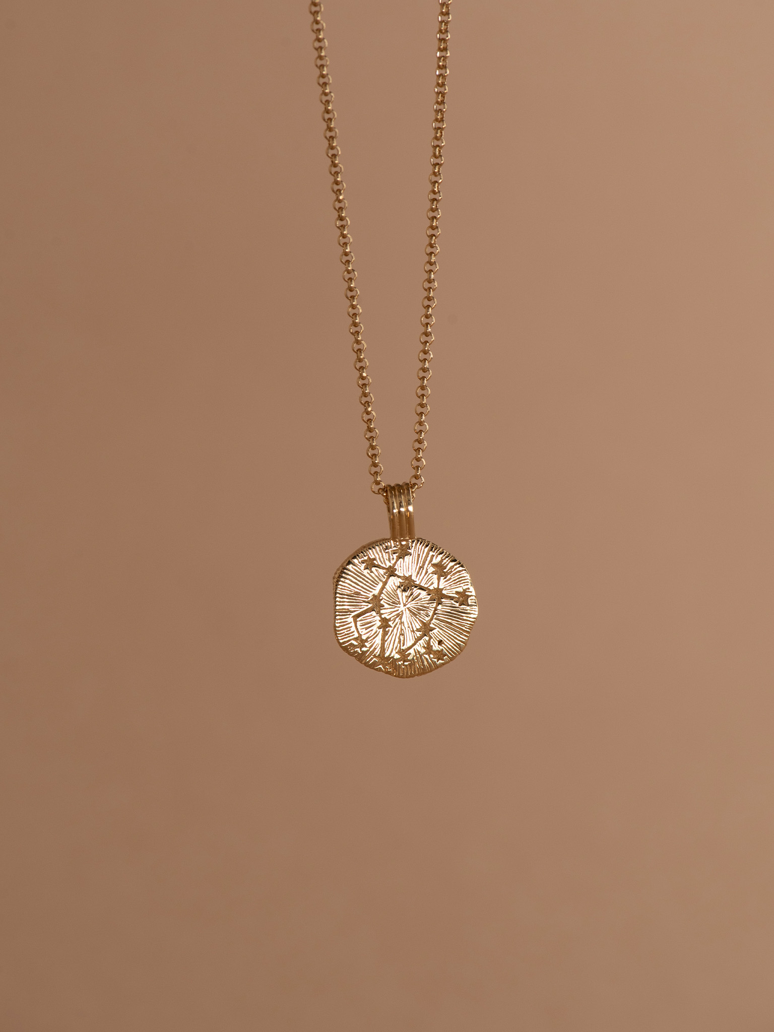 Sun in gemini necklace - 22k gold vermeil